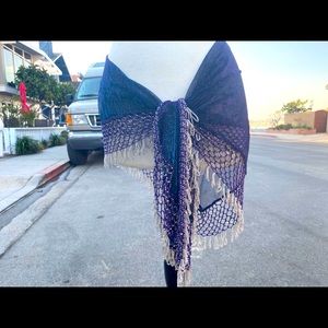 Shoulder wrap/ Hip scarf iridescent hues